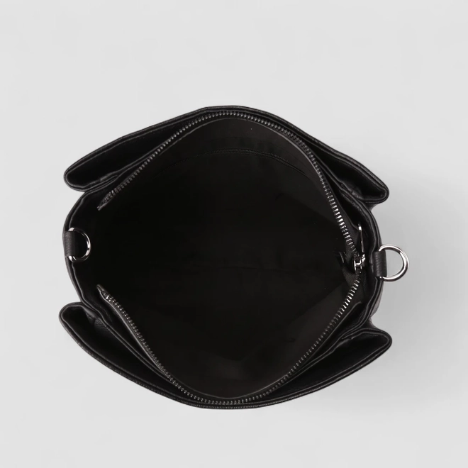 Bolsa Tiracolo Média Penélope Detalhe Divisórias Preto
