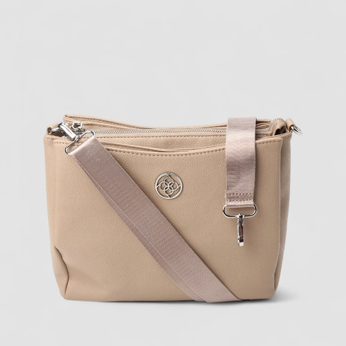 Bolsa Tiracolo Média Penélope Detalhe Divisórias Marrom