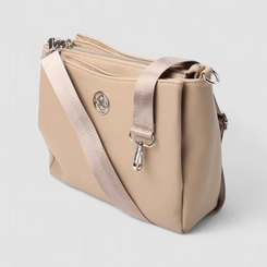 Bolsa Tiracolo Média Penélope Detalhe Divisórias Marrom