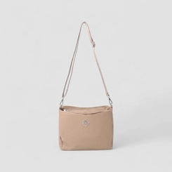 Bolsa Tiracolo Média Penélope Detalhe Divisórias Marrom