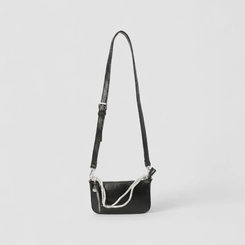 Bolsa Baguete Pequena Gabriela Alça Nó & Strass Preto