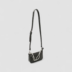 Bolsa Baguete Pequena Gabriela Alça Nó & Strass Preto