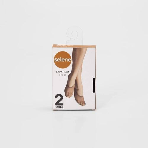 Kit Meia Sapatilha Selene 2 Pares Fio 40 Preto