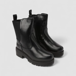 Bota Chelsea Feminina Mooncity Tratorada Preto
