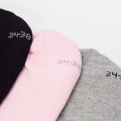 Kit Meia Invisível STZ 3 Pares 34-38 Atoalhada Color