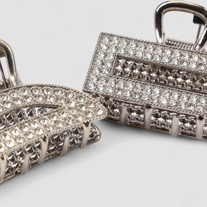 Kit 2 Presilhas De Cabelo Gabriela Beauty Detalhe Strass Metal