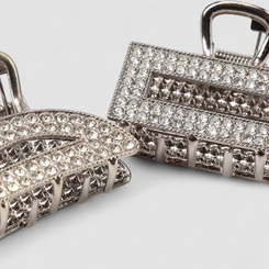 Kit 2 Presilhas De Cabelo Gabriela Beauty Detalhe Strass Metal