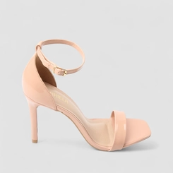 Sandália Feminina Gabriela Salto Fino Verniz Nude