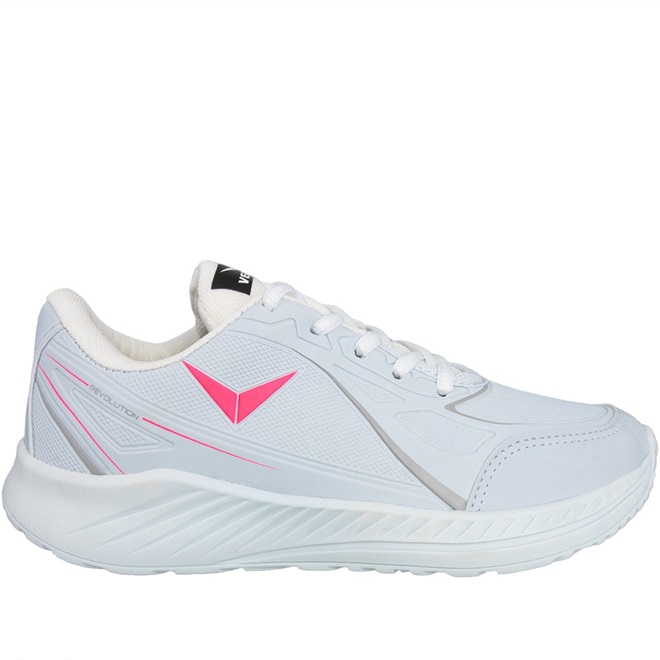 Tênis Vertus Esportivo Feminino Logo Neon Branco