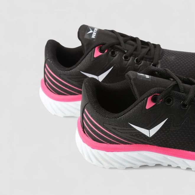 Tênis Vertus Esportivo Feminino Tecido Neon Preto