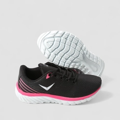 Tênis Vertus Esportivo Feminino Tecido Neon Preto