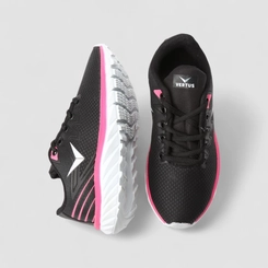 Tênis Vertus Esportivo Feminino Tecido Neon Preto