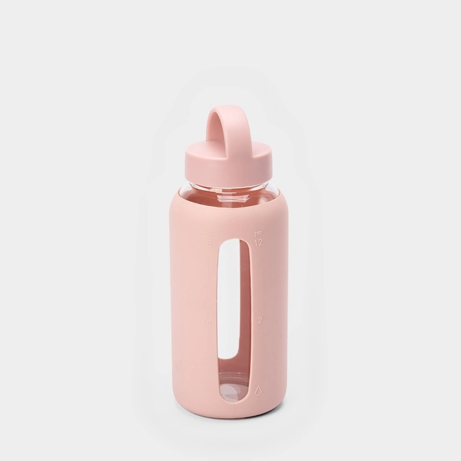 Garrafa De Vidro Stz Com Capa 130ml Rosa
