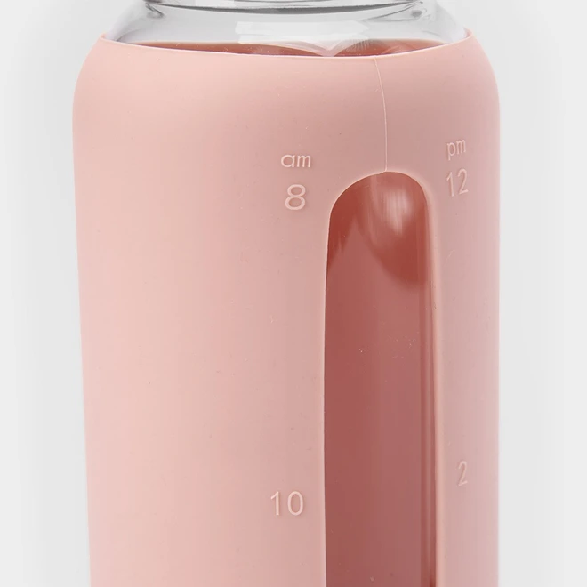 Garrafa De Vidro Stz Com Capa 130ml Rosa