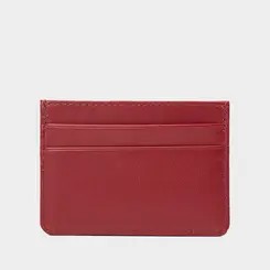 Porta Cartão Gabriela Couro Vermelho