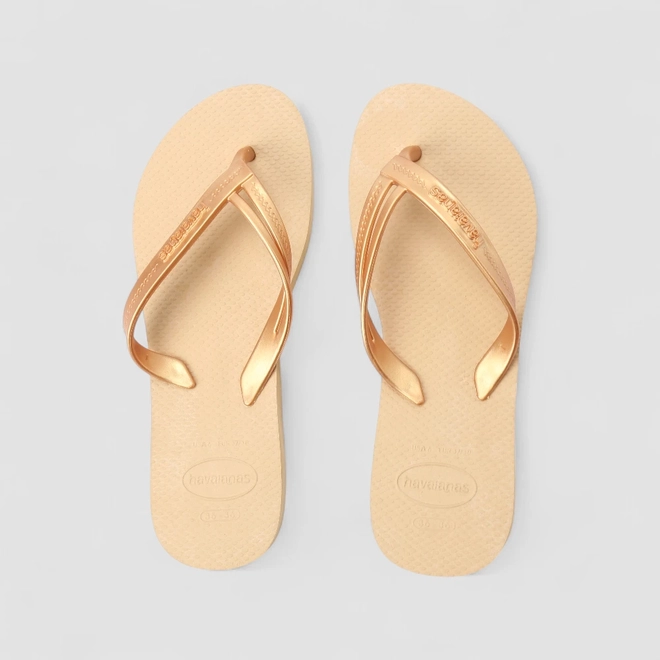 Chinelo Feminino Havaianas Elegance Original Dourado