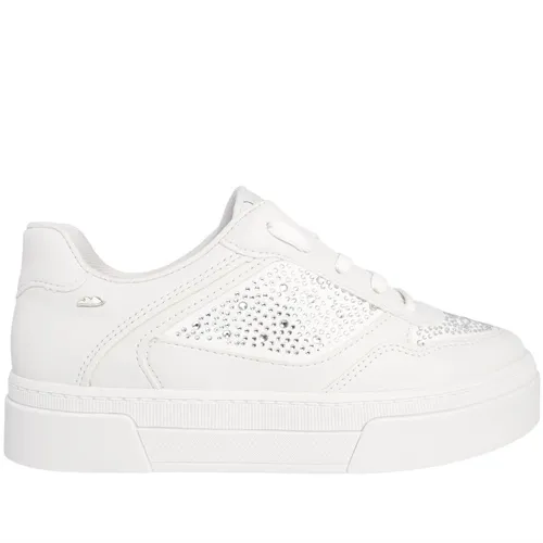 Tênis Dakota Flatform Feminino Pedrarias Strass Branco