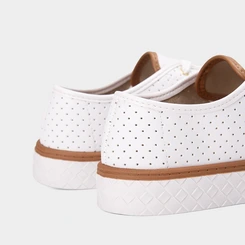 Tênis Casual Feminino Moleca Perfuros Branco