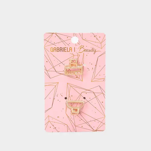KIt 2 Prendedores De Cabelo Gabriela Beauty Ouro
