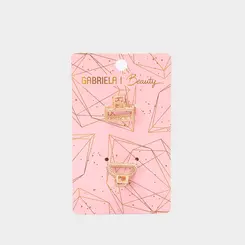 KIt 2 Prendedores De Cabelo Gabriela Beauty Ouro