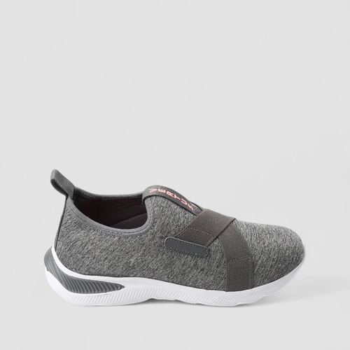 Tênis Vertus + Conforto Esportivo Feminino Elástico Tecido Cinza