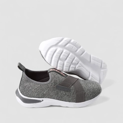 Tênis Vertus + Conforto Esportivo Feminino Elástico Tecido Cinza