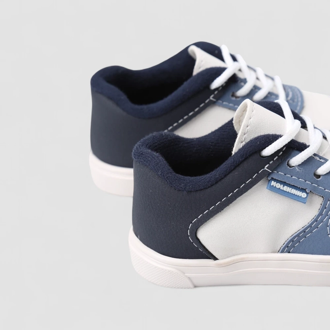 Tênis Infantil Molekinho Casual Recortes Azul