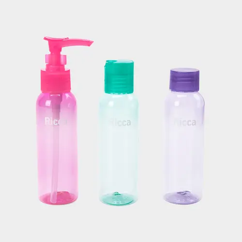 Kit Viagem Ricca Beauty Trip 3 Frascos Coloridos