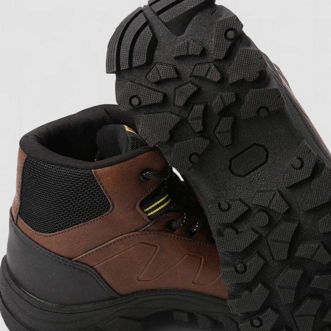 Bota Trekking Masculina Ollie Originals Monttana Mesh Recortes Marrom