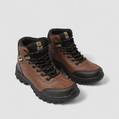 Bota Trekking Masculina Ollie Originals Monttana Mesh Recortes Marrom