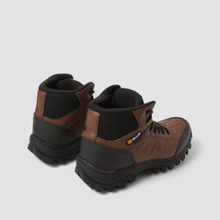 Bota Trekking Masculina Ollie Originals Monttana Mesh Recortes Marrom