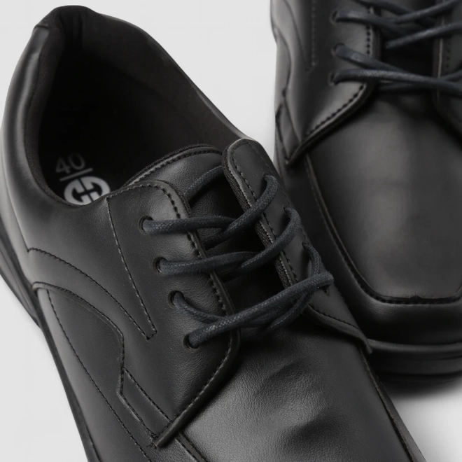 Sapato Social Ollie Originals Confort Pespontos Preto