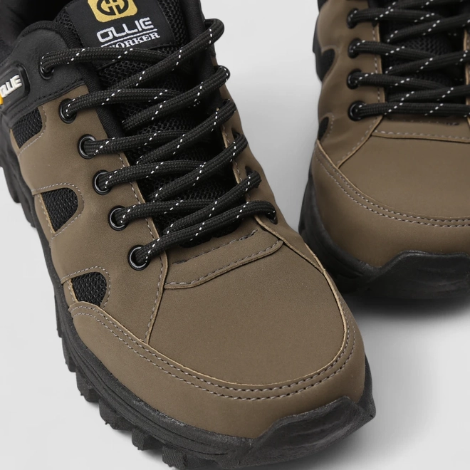 Bota Trekking Masculina Ollie Originals Worker Marrom & Preto