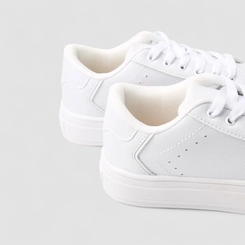 Tênis Penélope Flatform Feminino Detalhe Recortes Branco