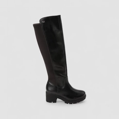 Bota Montaria Via Marte Plataforma Tratorada Tecido Preto
