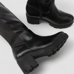 Bota Montaria Via Marte Plataforma Tratorada Tecido Preto