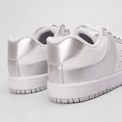 Tênis Ollie Originals Dunky Street Feminino Holográfico Cinza & Branco