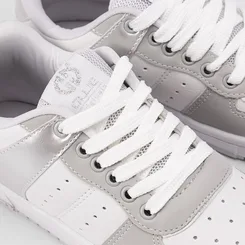 Tênis Ollie Originals Dunky Street Feminino Holográfico Cinza & Branco
