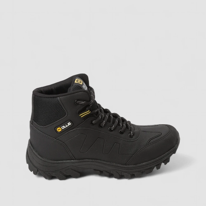 Bota Trekking Masculina Ollie Originals Monttana Recortes Preto