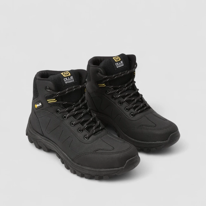 Bota Trekking Masculina Ollie Originals Monttana Recortes Preto