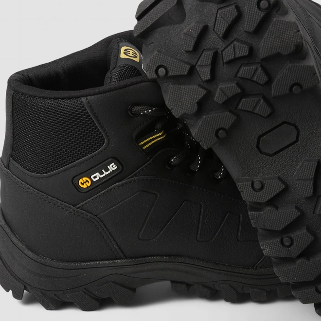 Bota Trekking Masculina Ollie Originals Monttana Recortes Preto