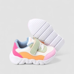 Tênis Infantil Gabrielinha Casual Chunky Tira Contato Recortes Color