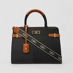 Bolsa Tote Média Gabriela Texturizada Preto