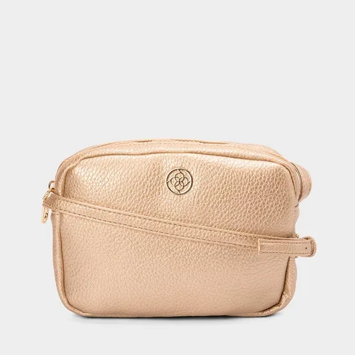 Bolsa Penélope Transversal Pequena Texturizada Ouro