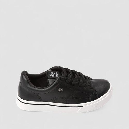 Tênis Via Marte Casual Feminino Pespontos Preto