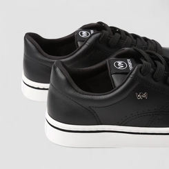 Tênis Via Marte Casual Feminino Pespontos Preto