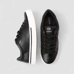 Tênis Via Marte Casual Feminino Pespontos Preto