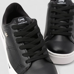 Tênis Via Marte Casual Feminino Pespontos Preto