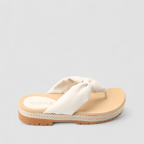 Tamanco Papete Feminino Gabriela Tratorado Off White