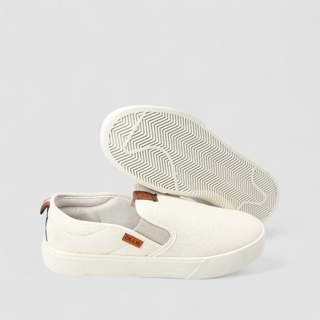 Slip On Ollie Originals Indy 2 Detalhe Pespontos Off White